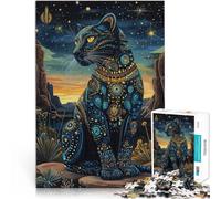 Puzzle da 1000 pezzi per adolescenti Arte fantasy della Pantera Nera Assemblaggio del modello offerte come regali per tutta la famiglia 75x50cm