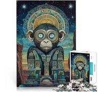 Puzzle da 1000 pezzi per adolescenti Arte fantasy delle scimmie Vacanza a casa: uccidere il tempo Migliorare l'amore tra le coppie 38x26cm