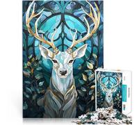 Puzzle da 1000 pezzi per adolescenti Arte Kintsugi del cervo Allena il tuo cervello e le tue mani con pezzi completamente interconnessi di forma casuale 50x70cm