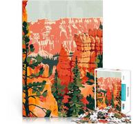 Puzzle da 1000 pezzi per adolescenti Arte naturalistica del Bryce Canyon Giochi di relax Ogni pezzo è unico - Gioco divertente e stimolante per tutta la famiglia 38x26cm