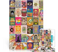 Puzzle da 1000 pezzi per adolescenti arte patchwork hippie giochi divertenti per famiglie Attività divertenti a casa, regali di compleanno, regali di viaggio, 52x38cm