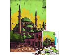 Puzzle da 1000 pezzi per adolescenti arte propagandistica turca puzzle per adulti gioco pratico antistress gioco stimolante regalo (dimensioni 38x52cm)