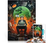 Puzzle da 1000 pezzi per adolescenti Arte su Internet per il giocattolo di sfida del gioco educativo con poster abbinato e foglio di quiz 75x50cm