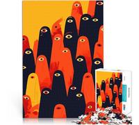 Puzzle da 1000 pezzi per adolescenti Arte surreale Occhi della folla Arte minimalista Difficile e sfidante Decorazione perfetta 38x26cm