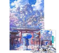 Puzzle da 1000 pezzi per adolescenti Ascesa al Tempio Sakura Puzzle antistress per adulti Regalo per donne Difficile e stimolante (Dimensioni 38x26cm)