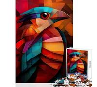 Puzzle da 1000 pezzi per adolescenti astratto colorato ritratto di uccello fai da te giocattoli regali per donne e uomini gioco pratico collezione di artisti belle arti dimensioni 38x26cm