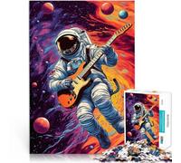 Puzzle da 1000 pezzi per adolescenti Astro suona la chitarra Giocattoli di gioco impegnativi Adatto per la decorazione del desktop 38x26cm