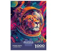 Puzzle Da 1000 Pezzi Per Adolescenti Astronaut Lion Space Puzzle Per Adulti Gioco Rompicapo Difficile Divertente Attività A Casa 70x50cm/1000pcs