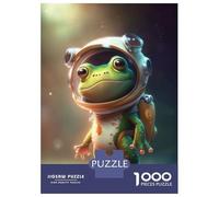 Puzzle Da 1000 Pezzi Per Adolescenti Astronaut Space Frog Puzzle Per Adulti Giocattolo Antistress Modello Da Assemblare È Ideale Come Regalo 52x38cm/1000pcs