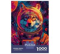 Puzzle Da 1000 Pezzi Per Adolescenti Astronaut Space Wolf Puzzle Giochi Rilassanti Analisi E Logica Riduzione Dello Stress Regali 70x50cm/1000pcs