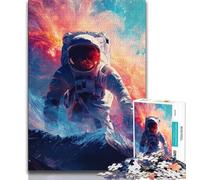 Puzzle da 1000 pezzi per adolescenti Astronauta 1000 pezzi per adolescenti con poster abbinato e foglio di quiz per età dai 14 anni in su 75x50cm