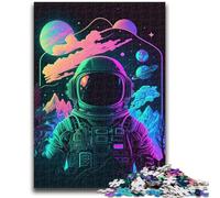 Puzzle da 1000 pezzi per adolescenti Astronauta al neon per bambini dai 14 anni in su Gioco impossibile Regalo di compleanno per Natale 50x75cm
