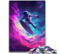 Puzzle da 1000 pezzi per adolescenti, astronauta che fa surf nello spazio, 1000 pezzi per adolescenti, regali di Babbo Natale segreto per età dai 14 anni in su (26x38cm)
