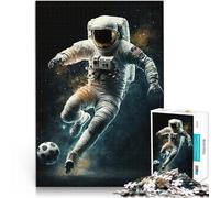 Puzzle da 1000 pezzi per adolescenti Astronauta che gioca a calcio Gioco pratico Ogni pezzo è unico - Gioco divertente e stimolante per tutta la famiglia 52x38cm