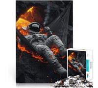 Puzzle da 1000 pezzi per adolescenti Astronauta che si rilassa nella lava Gioco educativo per famiglie Migliorare l'amore tra le coppie 75x50cm