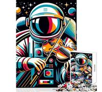 Puzzle da 1000 pezzi per adolescenti,Astronauta che suona il violino,giocattolo educativo,regali di Babbo Natale segreto,gioco educativo,collezione di artisti,belle arti,dimensioni 50x75cm