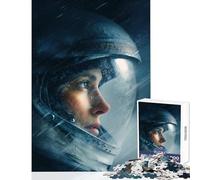 Puzzle da 1000 pezzi per adolescenti Astronauta in una bufera di neve Decorazione per la casa Giocattoli Regalo per compleanni Gioco educativo per compleanno Natale Dimensioni 38x52cm