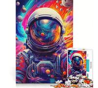 Puzzle da 1000 pezzi per adolescenti "Astronauta: lo spazio è selvaggio", giochi per famiglie, attività divertenti da fare a casa, collezione d'artista, belle arti 38x26cm