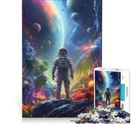 Puzzle da 1000 pezzi per adolescenti "Astronauta: lo spazio è selvaggio", giochi per famiglie, attività divertenti da fare a casa, collezione d'artista, belle arti 38x26cm