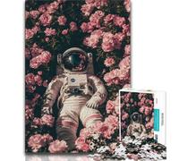 Puzzle da 1000 pezzi per adolescenti Astronauta nel mare di fiori per adulti e adolescenti 1000 pezzi antistress sfida difficile migliora l'amore tra coppie (50x75cm)