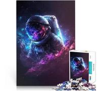 Puzzle da 1000 pezzi per adolescenti Astronauta nello spazio Giocattoli da gioco per regalo di famiglia con poster abbinato e foglio di quiz 38x26cm