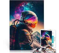 Puzzle da 1000 pezzi per adolescenti Astronauta nello spazio Gioco di famiglia antistress sfida difficile gioco di sfida unico 38x26cm