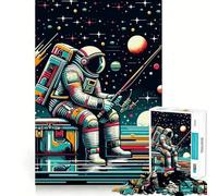 Puzzle da 1000 pezzi per adolescenti,astronauta,pesca,Wpap,bordo preciso,arte,giocattolo per l'allenamento cerebrale,gioco rilassante,decorazione artistica natalizia (50x75cm)
