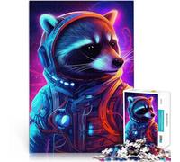 Puzzle da 1000 pezzi per adolescenti Astronauta procione spaziale Assemblaggio del modello Giocattoli per la decorazione della casa 52x38cm