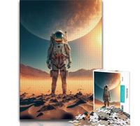 Puzzle da 1000 pezzi per adolescenti astronauta su un nuovo pianeta puzzle per adulti gioco stimolante ideale come regalo per tutta la famiglia 75x50cm