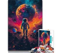 Puzzle da 1000 pezzi per adolescenti Astronauti sotto un pianeta alieno 1000 pezzi per adolescenti allena il tuo cervello e le tue mani regalo di compleanno regali 38x26cm