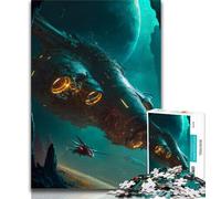 Puzzle da 1000 pezzi per adolescenti, astronave post-apocalittica, gioco a quiz, decorazione da parete, regali unici per compleanno e Natale (dimensioni 38x26cm)