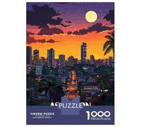 Puzzle Da 1000 Pezzi Per Adolescenti Asuncion, Paraguay Cityscape at Night Puzzle Per Adulti Giochi Divertenti Sfida Difficile Gioco Impegnativo Regali 70x50cm/1000pcs