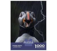 Puzzle Da 1000 Pezzi Per Adolescenti Atlantic Puffin Lightning Puzzle Per Adulti Gioco Rompicapo Antistress Per Compleanno, Natale 38x26cm/1000pcs