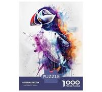 Puzzle Da 1000 Pezzi Per Adolescenti Atlantic Puffin Watercolor Puzzle Per Adulti Giochi Per Famiglie Assemblaggio Di Modelli Regali Unici Per Compleanno E Natale 70x50cm/1000pcs