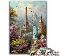 Puzzle da 1000 pezzi per adolescenti, attrazioni mondiali per ragazzi dai 14 anni in su, sfida educativa, attività divertenti a casa, regali di compleanno, regali di viaggio, 50x75cm