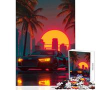 Puzzle da 1000 pezzi per adolescenti Audi R Retro Wave Decorazione per la casa Giocattoli Ottimo regalo per giochi Gioco pratico Interessante riduzione dello stress Dimensioni 50x75cm