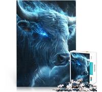 Puzzle da 1000 pezzi per adolescenti Aura blu del toro ardente Giocattoli per l'intrattenimento in famiglia Decorazione della casa 38x26cm