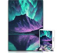 Puzzle da 1000 pezzi per adolescenti Aurora Boreale, accogliente e rilassante, divertimento per il tempo libero, vestibilità perfetta, giocattolo di alta precisione, dimensioni 50x75cm