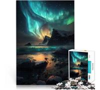 Puzzle da 1000 pezzi per adolescenti Aurora boreale artica Gioco di famiglia antistress sfida difficile Adatto per la decorazione del desktop 38x26cm