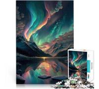 Puzzle da 1000 pezzi per adolescenti Aurora boreale colorata Riduzione dello stress interessante Migliorare l'amore tra le coppie 75x50cm
