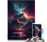 Puzzle da 1000 pezzi per adolescenti Aurora boreale Giocattoli educativi per l'apprendimento Giochi per famiglie Decorazione d'arte per la casa 38x26cm