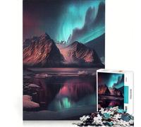 Puzzle da 1000 pezzi per adolescenti, Aurora Boreale, Giocattolo decorativo da parete, Difficile e stimolante, Ottimo regalo per i giocatori 38x52cm