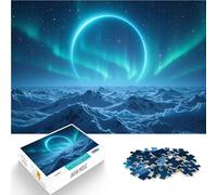 Puzzle da 1000 pezzi per adolescenti Aurora boreale su un pianeta alieno Sfida difficile Attività divertenti a casa, regali di compleanno, regali di viaggio, 75x50cm