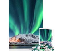Puzzle da 1000 pezzi per adolescenti aurora boreale sulle montagne giocattoli per la decorazione della casa fantastici regali e giocattoli gioco per famiglie interazione genitore-figlio 38x52cm