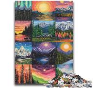 Puzzle da 1000 pezzi per adolescenti, Aurora Collage, regali per bambini dai 14 anni in su, per divertimento in famiglia e giochi serali, giocattoli regalo 26x38cm
