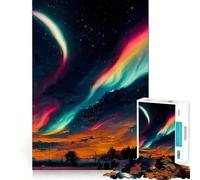 Puzzle da 1000 pezzi per adolescenti Aurora Connection Night Seamless Fit Art Gioco per la mente Regalo Gioco per il riposo Natale Tempo libero Arte (38x26cm)