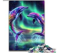 Puzzle da 1000 pezzi per adolescenti Aurora Dolphin, per 14+ anni, per divertimento in famiglia e serate di gioco, collezione di artisti, belle arti dimensioni 50x75cm