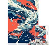 Puzzle da 1000 pezzi per adolescenti Auto in un vortice Giocattoli antistress Regali di compleanno Gioco educativo Ogni pezzo è unico - dimensioni 38x26cm