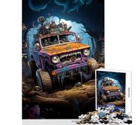 Puzzle da 1000 pezzi per adolescenti auto mostruosa distopica V giocattoli fai da te regali di compleanno gioco educativo per compleanno Natale dimensioni 38x26cm