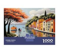 Puzzle Da 1000 Pezzi Per Adolescenti Autumn Canal Scene with Colorful Houses Puzzle Giochi Rilassanti Ma Divertenti E Spiritosi Regalo Di Compleanno, Regali, 38x26cm/1000pcs